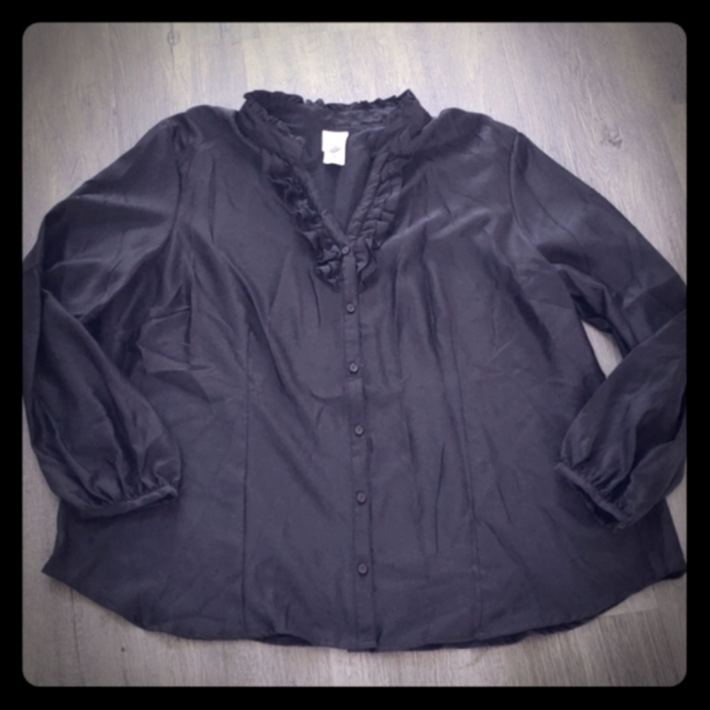 Plus size button down blouse
